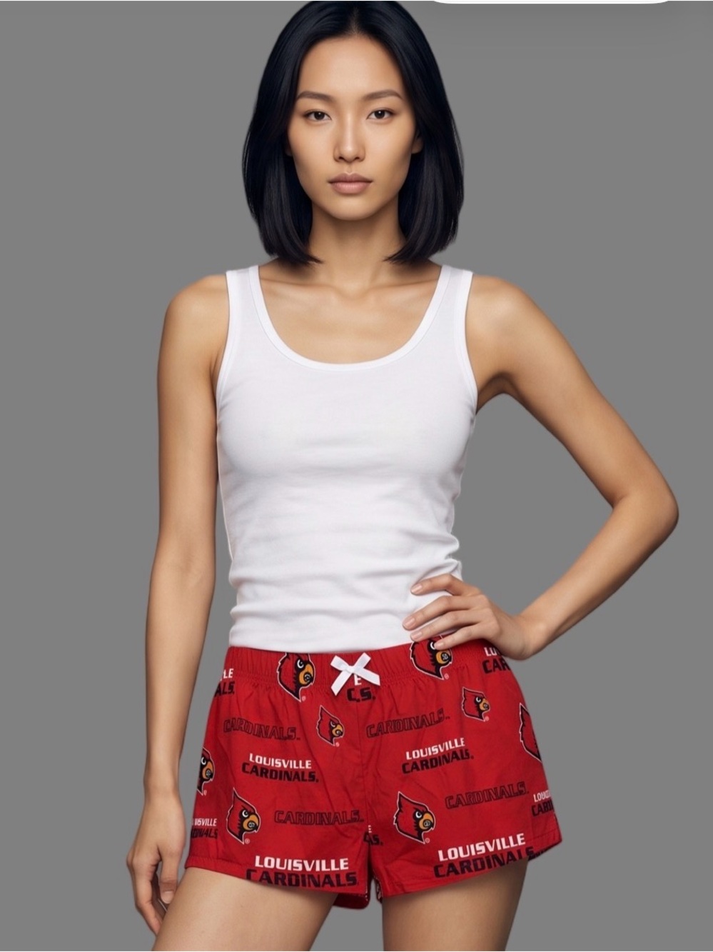 SIDELINE APPAREL Red Black Graphic tank an shorts Louisville Cardinal Sleepwear - Picture 11 of 11